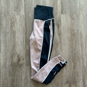 Anthropologie All Fenix Ivy 7/8 Leggings Nude Black Colorblock XS